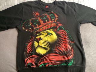 Sudadera Negra León sin capucha
