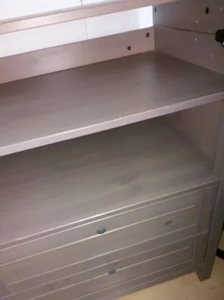 Aparador escritorio madera y metal