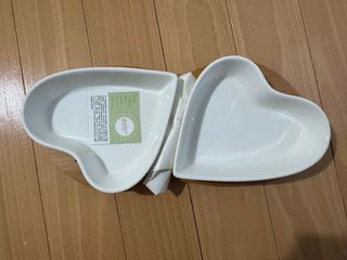 Antipastiera Brandani 2 cuori legno ceramica