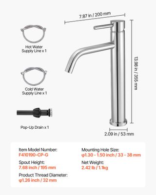 Rubinetto Monocomando per Lavello Cucina Cromato