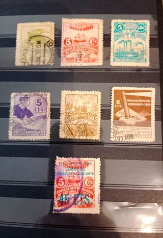 Gruerra civil  27 sellos 1936/37 Asturias y León