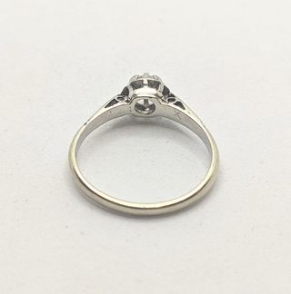 Solitario oro blanco 18k circonita, 2.19 g, T-15.