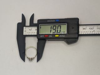 Solitario oro blanco 18k circonita, 2.19 g, T-15.