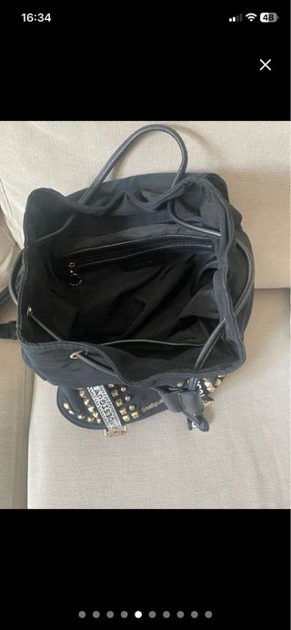 Mochila Desigual Negra Tachuelas