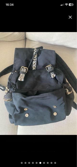 Mochila Desigual Negra Tachuelas