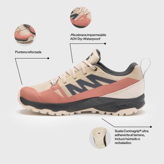 Zapatilla de montaña y trekking impermeables Mujer Salomon