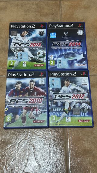 Lote 4 Juegos PS2: PES 2010, 2012, 2013, 2014
