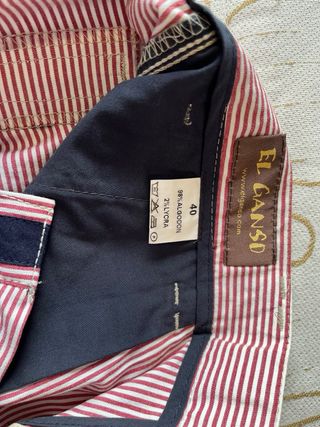El Ganso Shorts Talla 40 Rayas Rojas Blancas