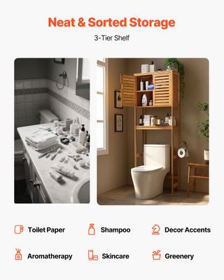 Mobiletto Portaoggetti Sopra WC 650 x 270 x 1750mm