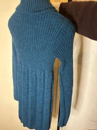 Vestito Maglia Blu Petrolio Lana M