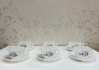 Juego 6 Tazas Café Vintage Arcopal Caja Original