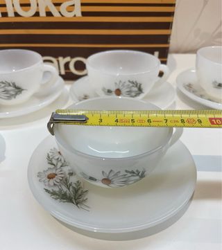 Juego 6 Tazas Café Vintage Arcopal Caja Original