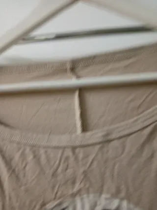 Blusa Natural Estampado Brillante Talla L