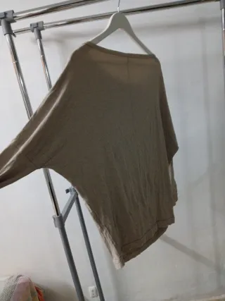 Blusa Natural Estampado Brillante Talla L