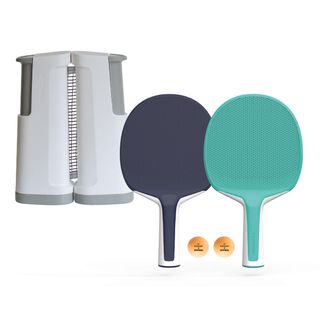 Set poste red de ping pong ajustable Rollnet Blanco/gris 2