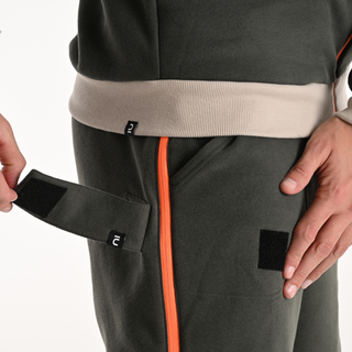 Pantalón jogger Hombre con cremallera fácil de poner verde