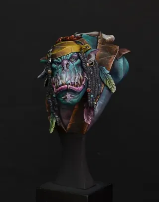Busto Orco Papa Jambo Pintado profesional