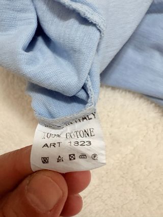 Camiseta oversize algodón azul