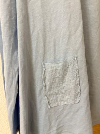 Camiseta oversize algodón azul