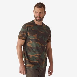 Camiseta Manga Corta Caza Hombre Solognac Resistente x3