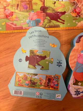 Puzzle Los 3 cerditos 24 piezas Djeco +3 años: 8€