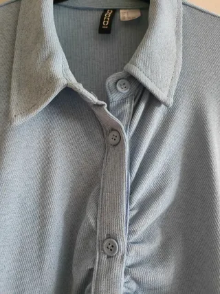 Vestido azul manga larga