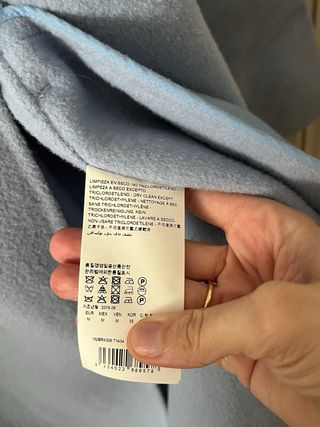 Abrigo Bimba y Lola Celeste. Talla M