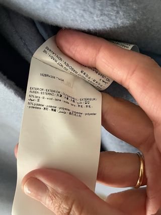 Abrigo Bimba y Lola Celeste. Talla M