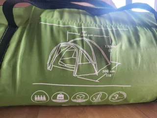 Tienda campaña Crivit 4 personas doble techo