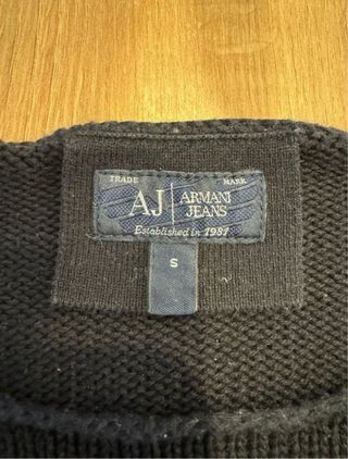 Jersey Armani Hombre Negro y Gris