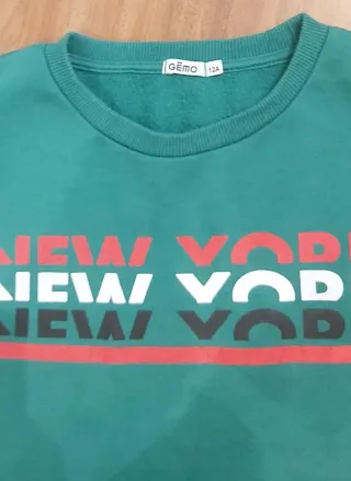 Sudadera niño New York verde