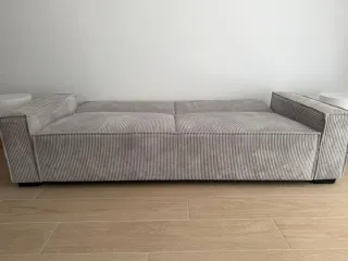 Sofá Cama Gris 3 Plazas Canalé. Nuevo