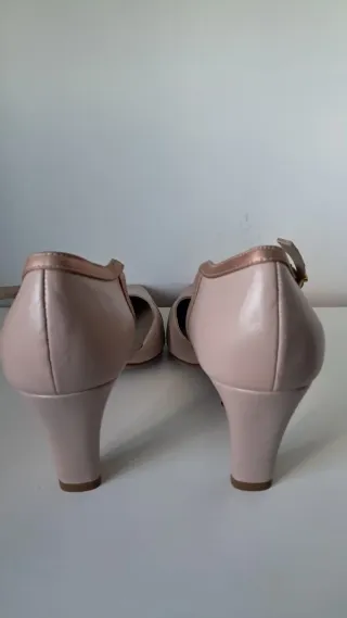 Zapatos piel rosa pálido T39