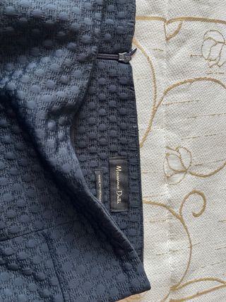 Falda midi Massimo Dutti gris talla 42