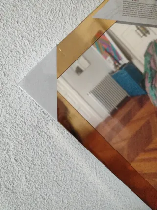 Espejo de pared dorado 120x37cm