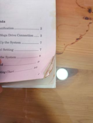 Libro de instrucciones Manual Sega Mega Drive 1