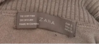 Jersey Zara mujer cuello alto beige