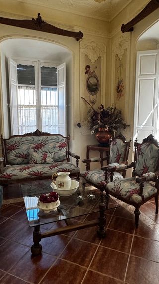 Sofá y 2 sillones estilo Alfonsino