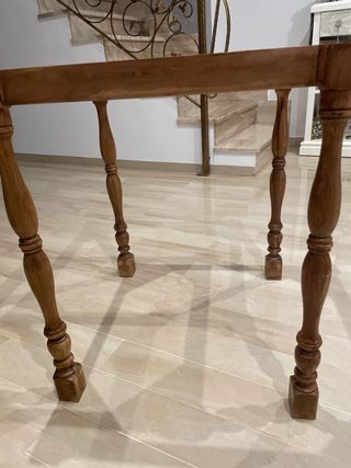 Estructura mesa camilla madera