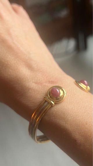Pulsera Oro 18k con Piedras Rojas
