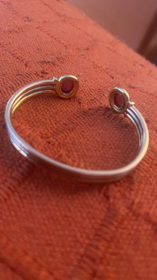 Pulsera Oro 18k con Piedras Rojas