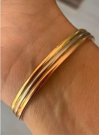Pulsera Oro 18k con Piedras Rojas