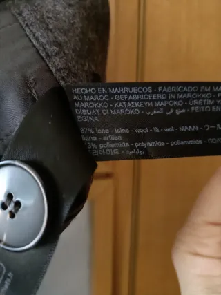 Pantalón lana Massimo Dutti gris marengo mujer