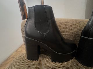 Botines botas negros tacón plataforma 10cm num 37
