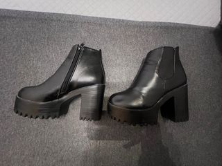 Botines botas negros tacón plataforma 10cm num 37