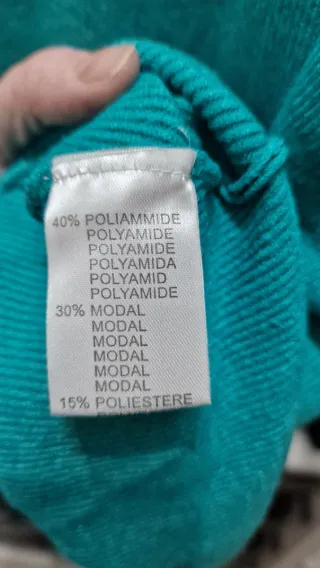 Jersey turquesa cuello alto talla única de Heve