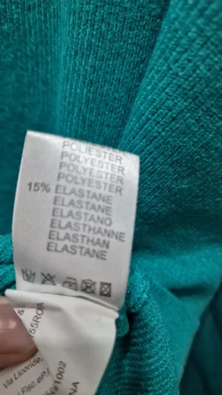 Jersey turquesa cuello alto talla única de Heve