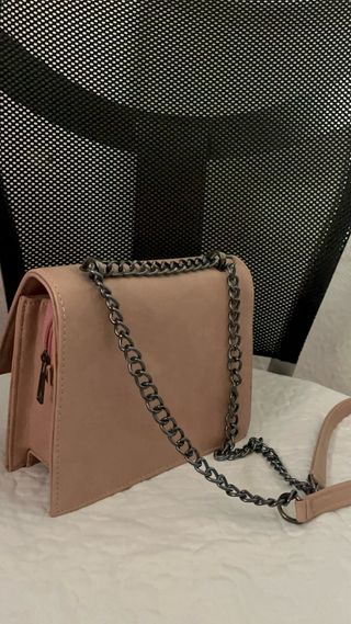 Bolso YSL Rosa y Plateado