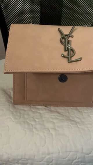 Bolso YSL Rosa y Plateado