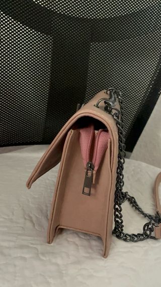 Bolso YSL Rosa y Plateado